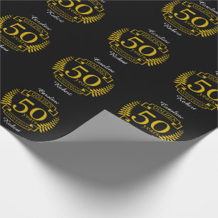 Papier Cadeau OR 50 ans Anniversaire Mariage 50 ans tous