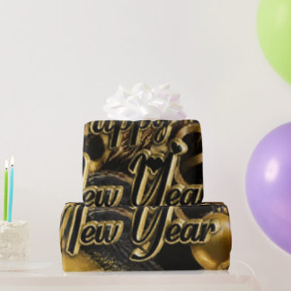 Papier Cadeau Or Confettis dorés Champagne Luxe | Élégant C