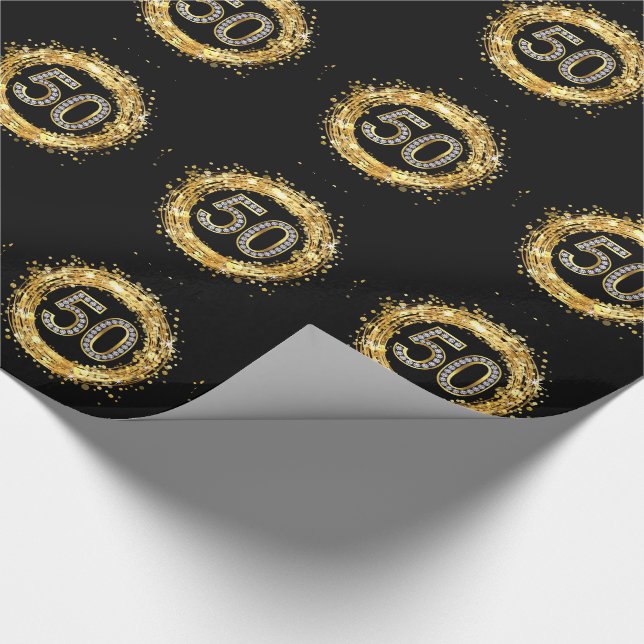 Papier Cadeau Or des confettis | de Bling de parties (Coin)