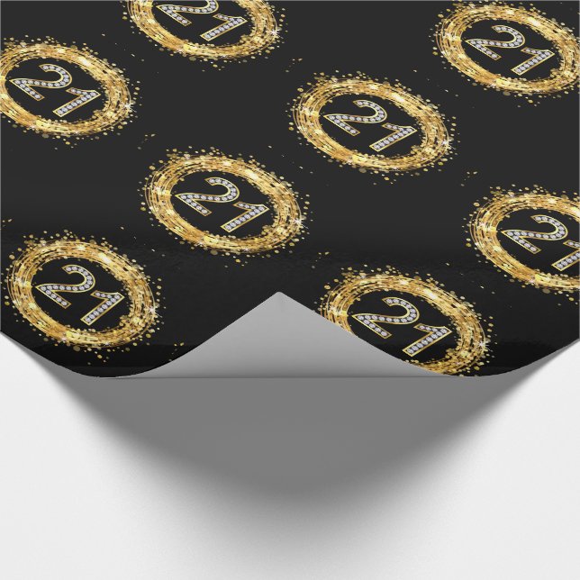 Papier Cadeau Or des confettis | de Bling de parties (Coin)