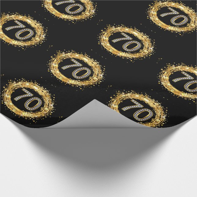 Papier Cadeau Or des confettis | de Bling de parties (Coin)