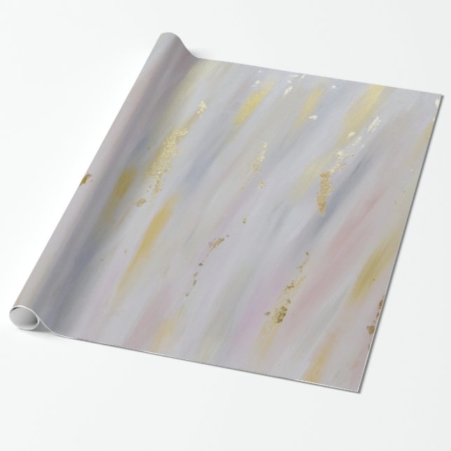 Papier Cadeau Or élégant marbré (Déroulé)