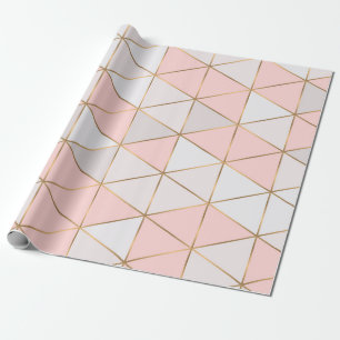 Papier Cadeau Or géométrique abstrait moderne de pêche de