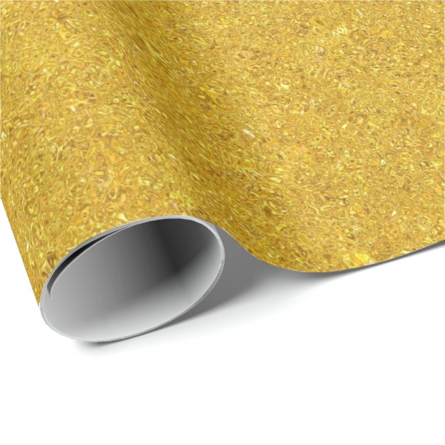 Papier Cadeau Or martelé (Coin rond)