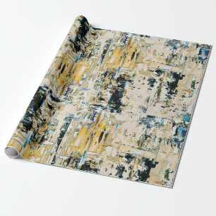 Papier Cadeau Or parmi le papier d'emballage de gravier