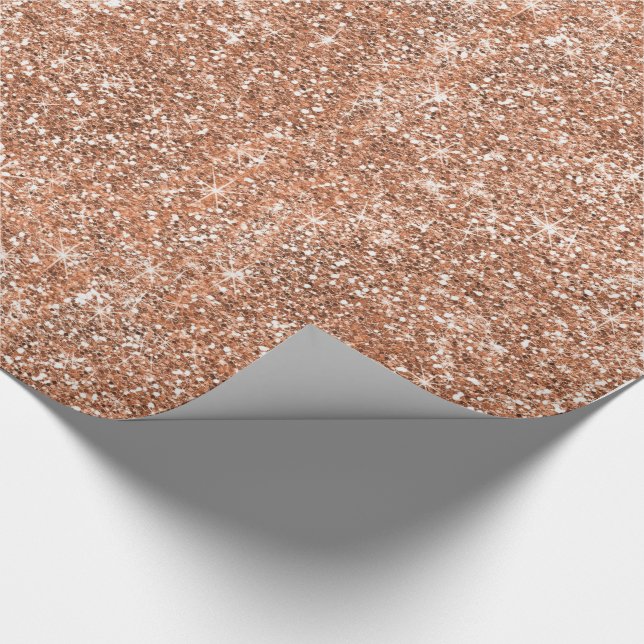 Papier Cadeau Or rose de parties scintillantes (Coin)
