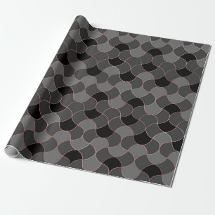 Papier Cadeau Or rose et noir