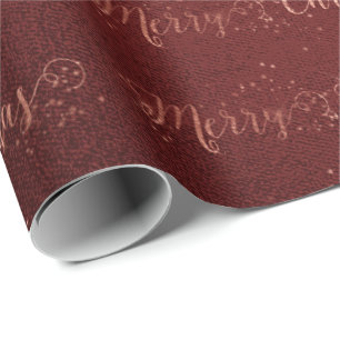 Papier Cadeau Or rose Ombre Bourgogne de manuscrit de Joyeux