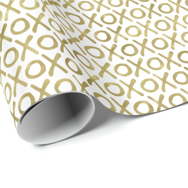 Papier Cadeau Or XOXO (Coin rond)
