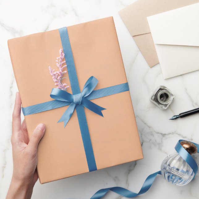 Papier Cadeau Orange clair texturé (Cadeaux)