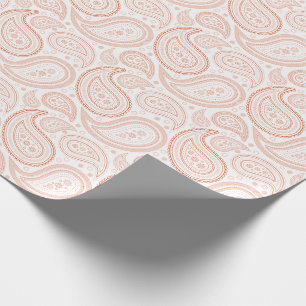 Papier Cadeau Orange lumineuse de Paisley sur le papier