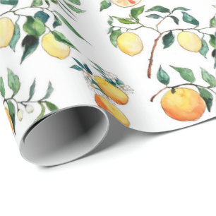 Papier Cadeau - Oranges et Citrons