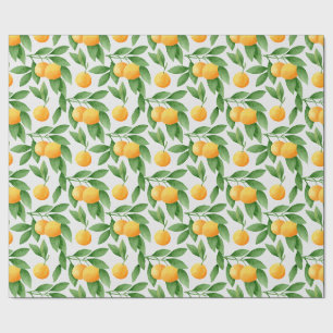 Papier Cadeau Oranges ou mandarines motif
