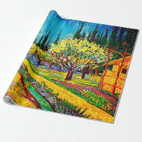 Orchard Bordé par Cyprès Vincent Van Gogh