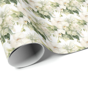Papier Cadeau Orchidées blanches