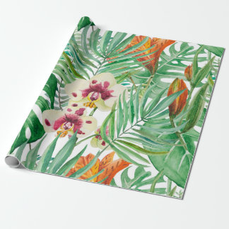 Papier Cadeau Orchidées et floral