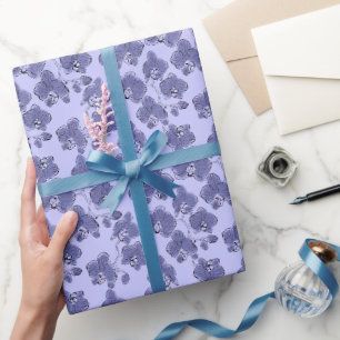 Papier Cadeau Orchidées phalaenopsis invisibles