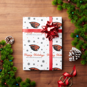 Papier Cadeau Oregon State Beavers   Tête de castor
