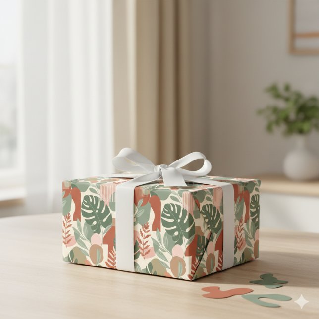 Papier Cadeau Organic Abstract Harmony Seamless Pattern (Créateur téléchargé)