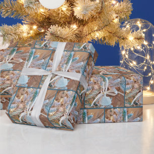 Papier Cadeau Ornement de Noël en coquillage