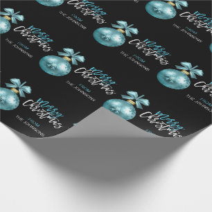 Papier Cadeau Ornement fait sur commande de noir bleu de
