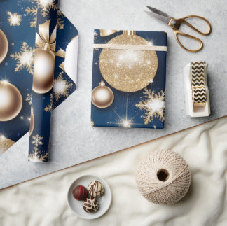 Papier Cadeau Ornements de Glitterie