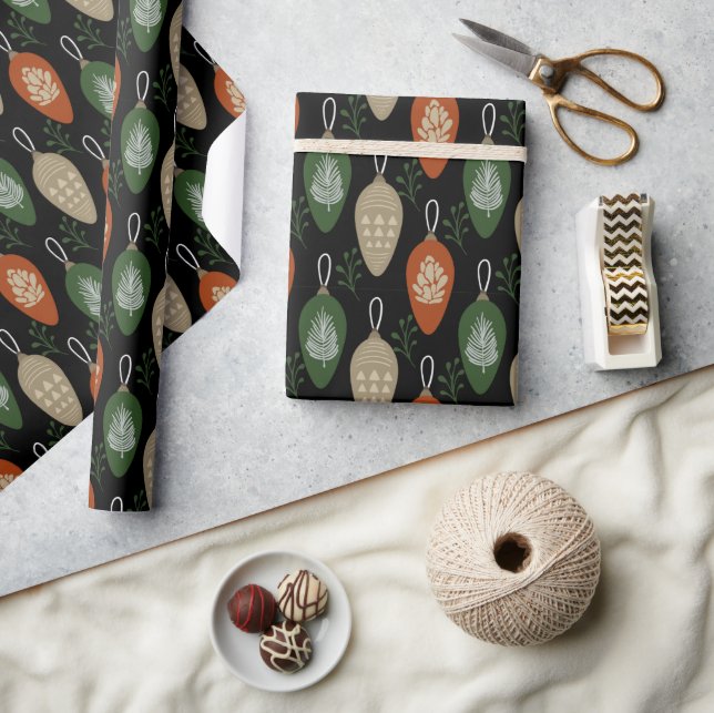 Papier Cadeau Ornements scandinaves du milieu du siècle (Artisanat)