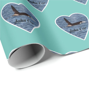 Papier Cadeau Orque Baleine Tueuse Personnalisable John Coe Sarc