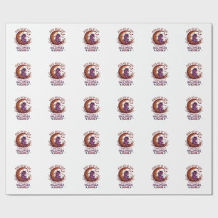 Papier Cadeau Osez Halloween Épouvante Violet Poupée Vaudou Croi