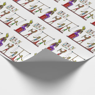 Papier Cadeau Osiris égyptien Folk double graphique