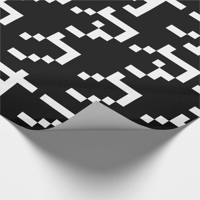 Papier Cadeau OTAKU 8 bits Pixel japonais Katakana vertical (Coin)