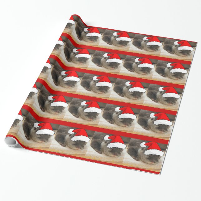 Papier Cadeau Otter de Noël (Déroulé)