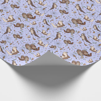 Papier Cadeau Otter en violet