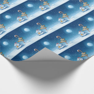 Papier Cadeau Ours blanc d'enveloppe/Noël de cadeau de Noël