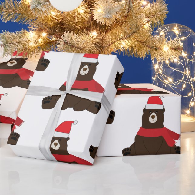 Papier Cadeau Ours Brown des vacances d'hiver (Vacances)