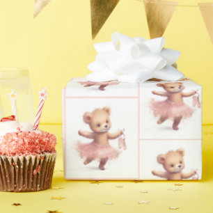 Papier Cadeau Ours de danse Ballerina