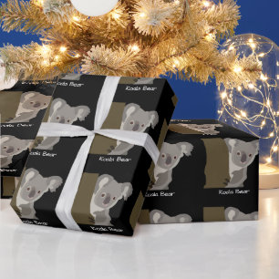 Papier Cadeau Ours en koala personnalisé 