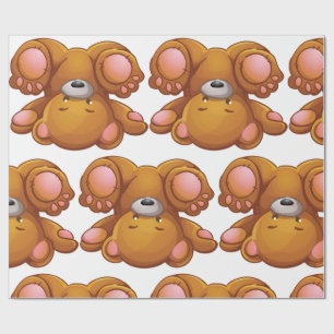 Papier Cadeau Ours en peluche à l'envers