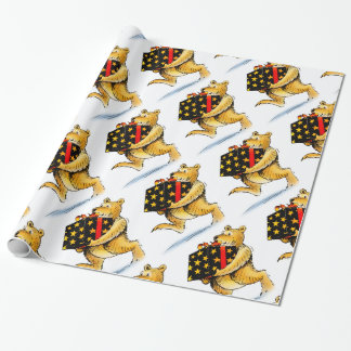 Papier Cadeau Ours mignons de Noël
