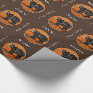 Papier Cadeau Ours noir AutAutomne Terre Brown