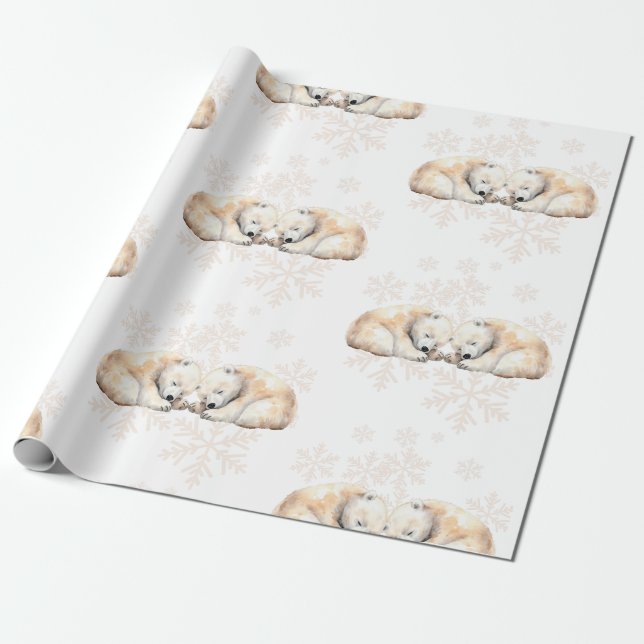 Papier cadeau Ours Polaire (Déroulé)