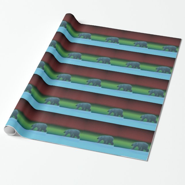 Papier Cadeau Ours polaire (Déroulé)