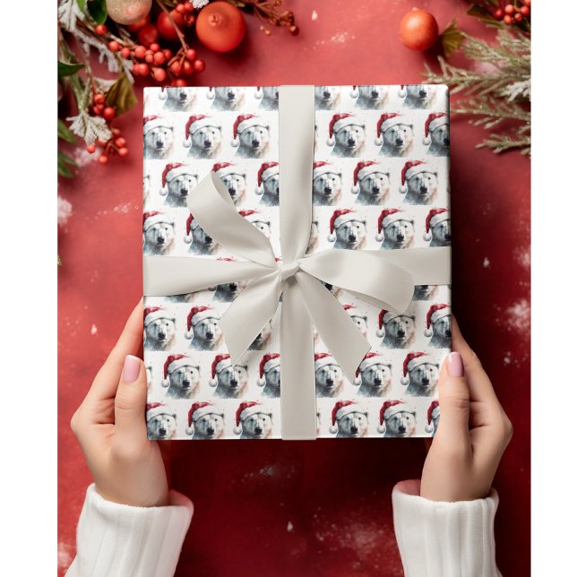 Papier Cadeau Ours polaire de Noël (Créateur téléchargé)