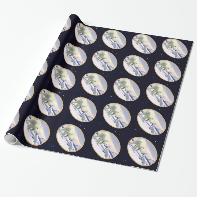 Papier Cadeau Ours Polaire - Mama Nez Meilleur (Déroulé)