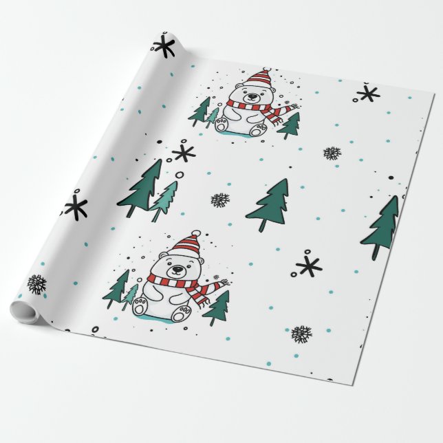 Papier Cadeau Ours polaire MCD (Déroulé)