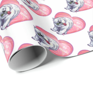 Papier Cadeau Ours polaire Saint Valentin