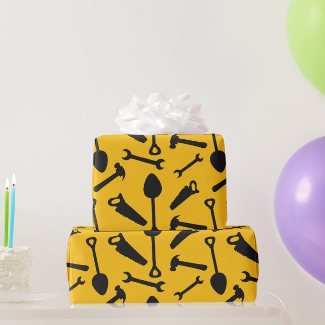 Papier Cadeau Outil de construction routière papier motif (Cadeaux de fête)