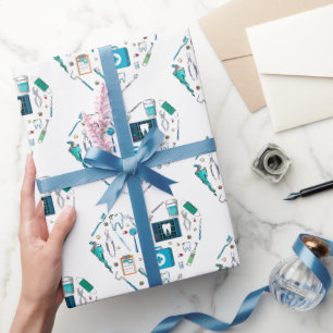 Papier Cadeau Outil dentaire amusant Coeur