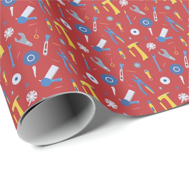 Papier Cadeau Outils (Coin rond)