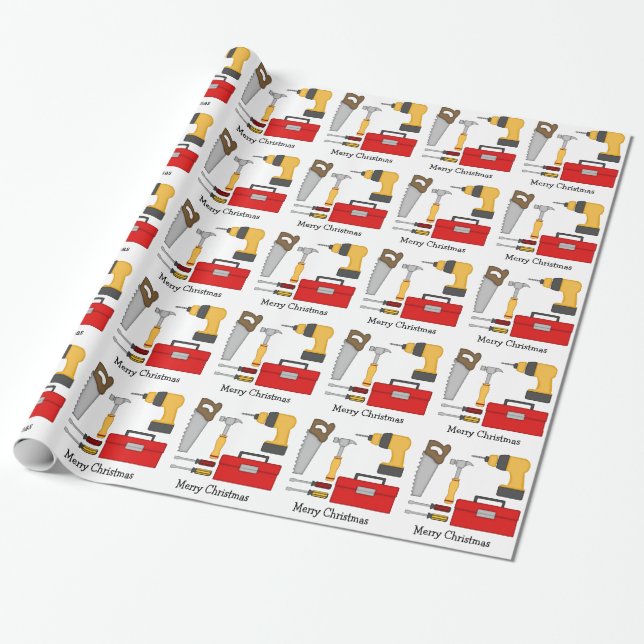 Papier Cadeau Outils de bricoleur (Déroulé)